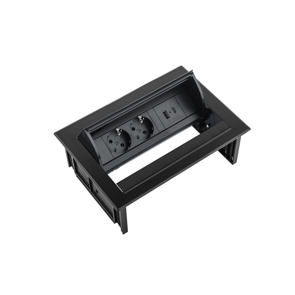 Powerdesk-in inbouwunit voor vergadertafels